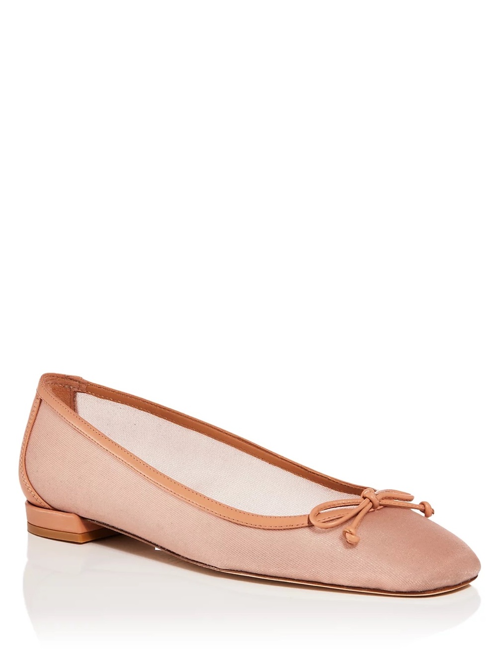 Stuart Weitzman Blush Pink Bow Ballet Flat